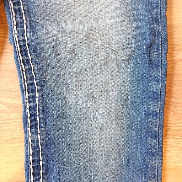 True Religion Vintage Billy Super T Straight Leg Low Rise Jean Size 28 - Picture 5 of 9